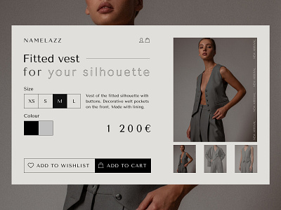 Online fashion shop Namelazz - redesign concept branding clothing design fashion minimal online shop radesign webdesign
