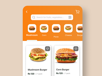 Food Application Design branding design graphic design logo ui ux de