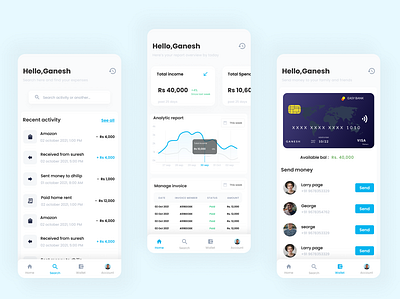 Banking App (Mobile) banking payment product design saas ui