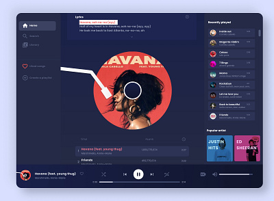 Music player animation product design ui