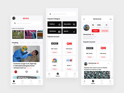 News app animation design product design ui