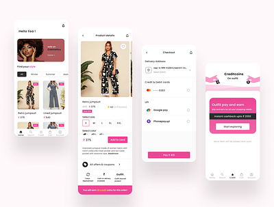 Ecommerce app animation design illustration product design saas ui vector