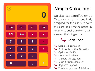 Simple Calculator | Calculatorbay