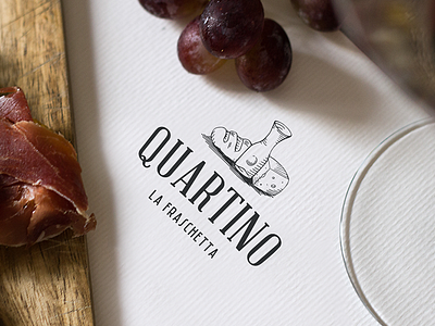Quartino - Brand bistro brand cooking drink food grunge handmade restaurant tavern vintage whale lab wine