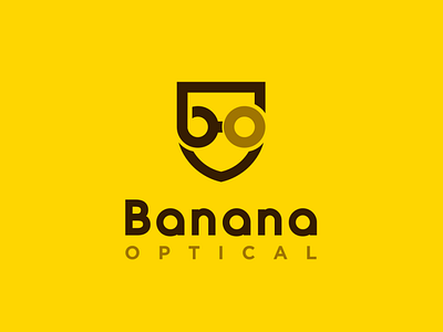 Banana Optical Logo icon logo logo logodesign optical