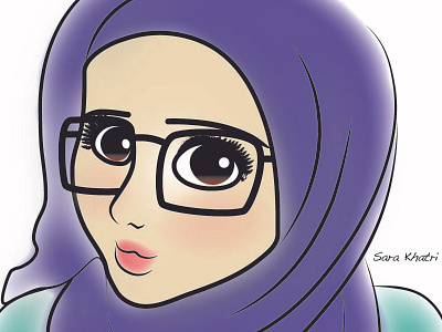 Anime Inspired Self Portrait anime designer girl hijab hijabi illustration islam muslim muslim girl muslim woman person veil