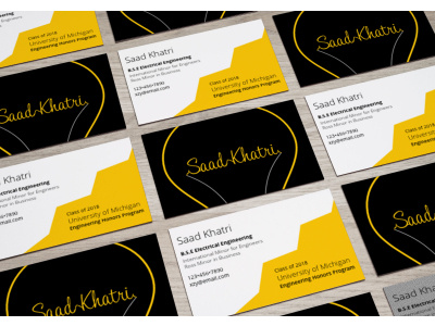Business Card bulb business business card card design engineer graphic design ideas light