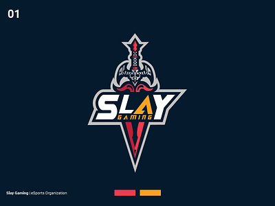 Slay Gaming branding design flat logo logo mark logos mascot mascot logo