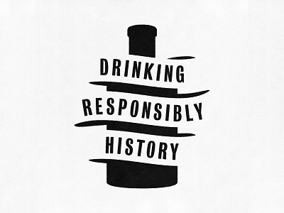 Drinking Responsibly History Logo bourbon distillery drinkingresponsiblyhistory drunkhistory ironclad logo ribbon whiskey