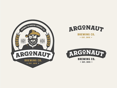 Argonaut Brewing Company Logo argonaut beer brewery gold logo miner
