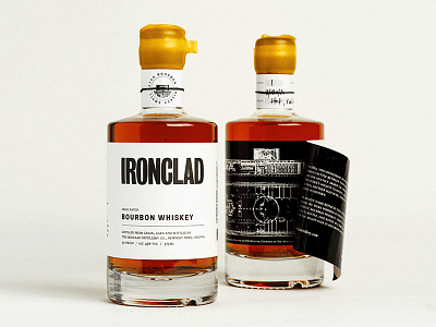 Ironclad Bourbon Label bourbon distillery hard alcohol ironclad label packaging small batch whiskey