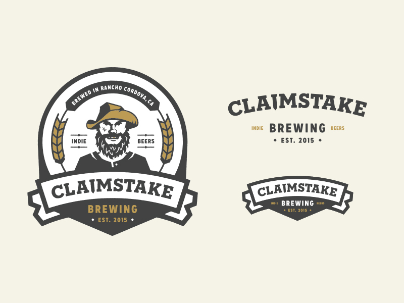 Claimstake Brewing Logo by Steve Kulaga on Dribbble