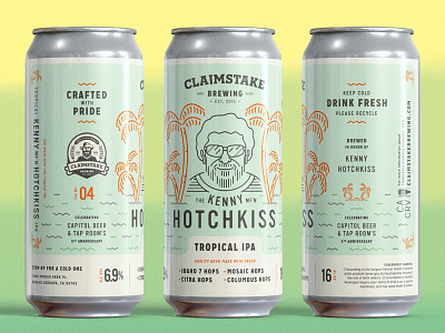 Claimstake Brewing Kenny MF'N Hotchkiss Label agfr beer beers brew brewery brewing claimstake craft design grits indie label