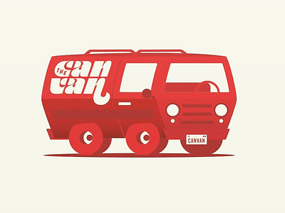 In a Can Van Down By The River label for Claimstake agfr beer can beer label claimstake brewing company craft beer grits illustration indie beers retro van visual craftsman