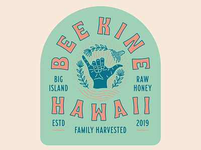 Bee Kine Final Badge agfr badge bee bees branding grits hawaii honey label logo design visual craftsman