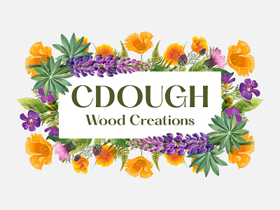 CDough Wood Creations botanical flowers modern wood