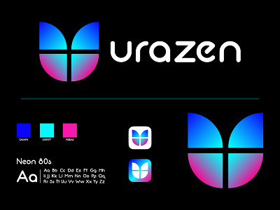 Modern U Logo Design blue gradient brand identity branding butterfly logo creative elegant fashion logo feminine logo flat gradient logo logo design minimal purplr gradient typogaphy u logo vector