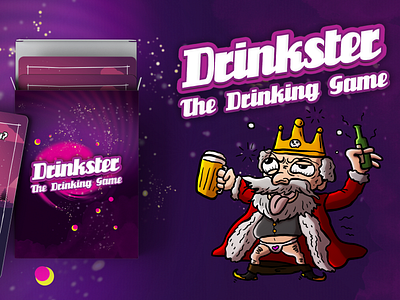Drinkster - The Drinking Game ads board game drinking game drinkster game game design illustration playingcards promopage