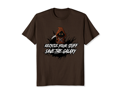 💪 Recycle Your Stuff, Save the Galaxy 💪 - T-shirt design environmental fanart game illustration space star t shirt t shirt design