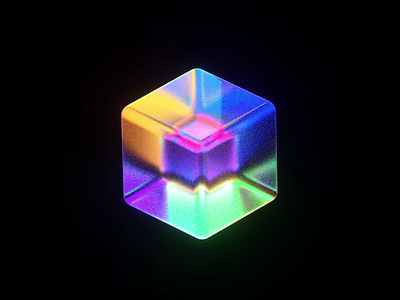 Holographic Cube 3d 3d animation 3d art 3d loop 3d motion abstract animation blender c4d cube dark geometry glass glossy glow hologaphic motion nft render video