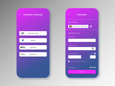 Credit Card Checkout app checkout credit card daily ui 002 dailyui dailyuichallenge design figma mobile app mobile design mobile ui ui ux