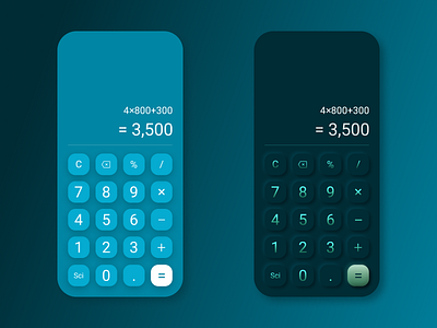 Calculator calculator calculator design daily ui 004 dailyui dailyuichallenge design figma neumorphic neumorphism ui ux