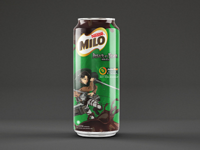 Milo X Attack on Titan ackerman anime aot attack on titan graphic design levi manga milo nestle packaging design product design shingeki no kyojin snk