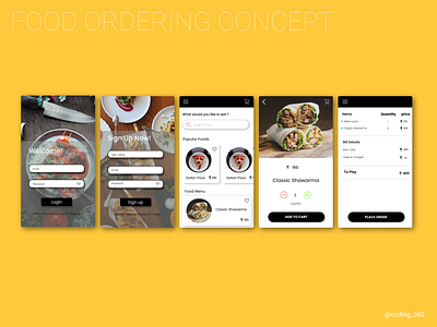 Food Ordering App art design food food app food ordering food ordering app restaurent ui