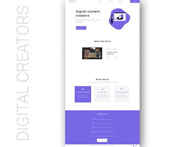 DIGITAL CREATORS WEBSITE agency branding content creators website digital creators digital website landing page ui website