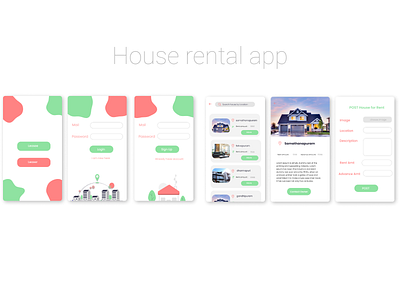 House rental app android app app design house rent app house rental app deasign rent app ui