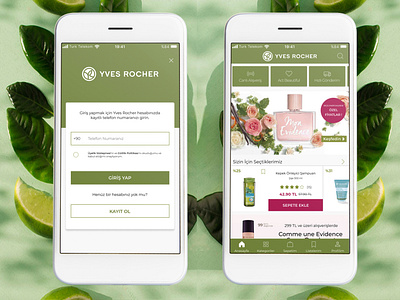 Yves Rocher App Design