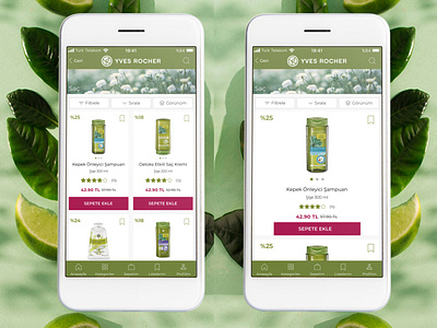 Yves Rocher App Design