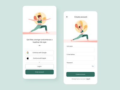 Yoga App Sign in / Sign up UI