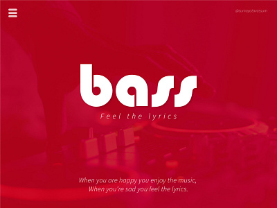 Wordmark bass logo | Music app logo.