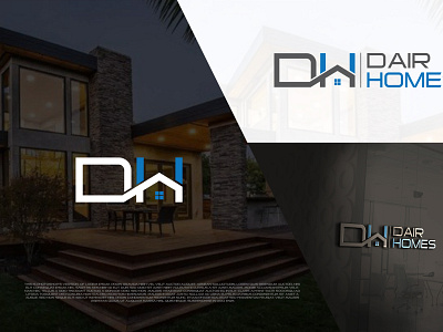D & H latter And Home Logo design For real state