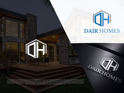 D&H And Home Property Logo Design artwork black branding building buildings compny creative creative logo design home logo logo design logodesign logos property real estate real estate logo vector