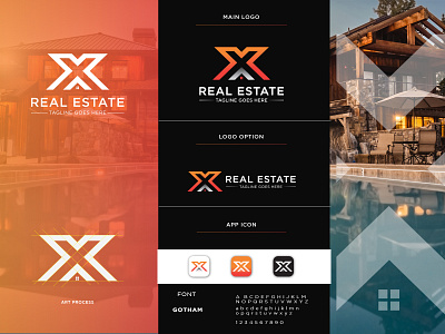 X House Logo Design artwork branding compny creative logo logodesign realestate x home x house x logo x real estate