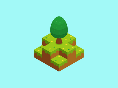 Isometric Tree flat isometric practice simple tree