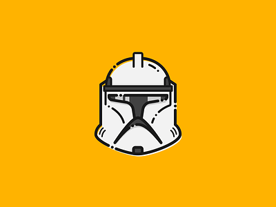 Clone Trooper clone trooper clonetrooper helmet icon line lineart simple star wars stormtrooper stormtrooper helmet thursday yellow