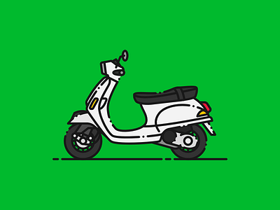 Vespa S affinity dotted italia lineart simple vector vespa vespa s