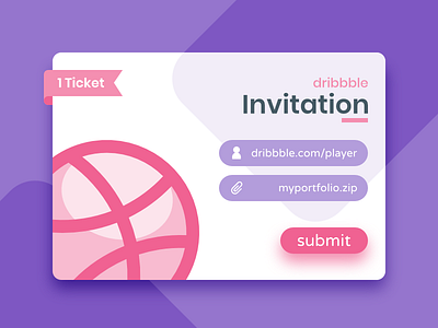Dribbble Invitation dribbble dribbble invite invitation invite player ui