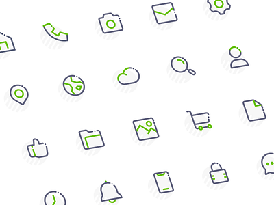 Simple Icon design flat icon lineart simple vector