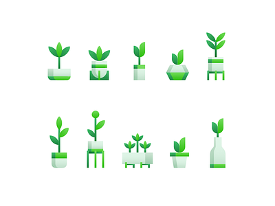 Desktop Plants 🌿 1 design desktop flat freebies icon illustration office simple vector
