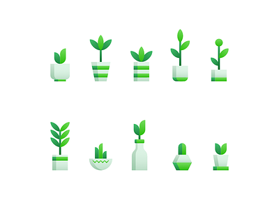 Desktop Plants 🌿 2 dekstop design flat freebie freebies green icon illustration office plant simple vector