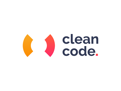 Clean Code Logo affinity branding clean code coding design flat icon logo simple vector