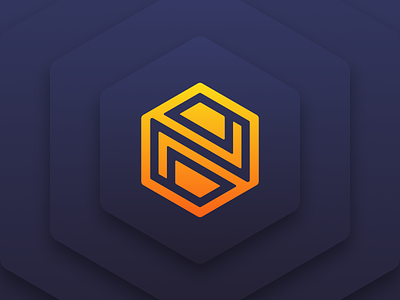 Hexagon + N Logo affinity app icon box branding design flat hexagon icon logo n logo simple vector yellow