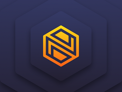 Hexagon + N Logo affinity app icon box branding design flat hexagon icon logo n logo simple vector yellow