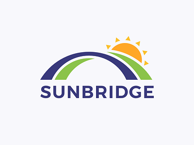 Sunbridge Logo affinity branding bridge design flat icon logo simple sun vector