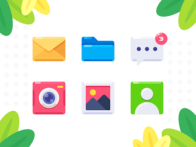 Small Icon affinity camera contact design flat folder gallery icon mail simple vector