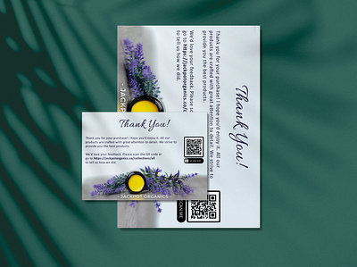 Awesome Post Card Design For Jackpot Organics post card design thank you card thank you card design